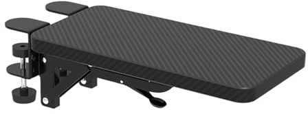 Handstativ, lätt att installera, 1,2 cm, ergonomisk hopfällbar brickförlängare, armstöd armbågsstöd skrivbordsförlängare, platsbesparande design, för kontor skola lägenhet sovsal bordsstol