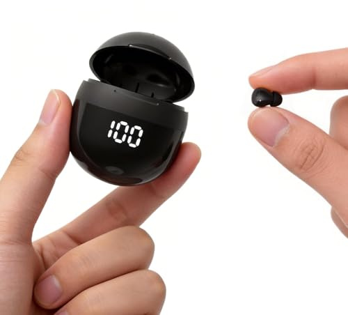 Xmenha Mini Écouteurs Taille de Poche Petit oreillette Bluetooth sans Fil | Autonomie longue durée Étanchité IPX5 Légère Intra-auriculaire Écouteurs Bluetooth Sans Fil Casque Bluetooth