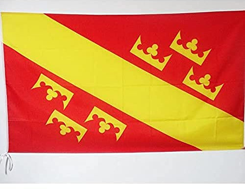 AZ FLAG - Drapeau Haute-Alsace - 90x60 cm - Drapeau Alsacien - Haut-Rhin 100% Polyester Avec Fourreau et Cordelette - Pavillon 50 g