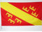 AZ FLAG - Drapeau Haute-Alsace - 90x60 cm - Drapeau Alsacien - Haut-Rhin 100% Polyester Avec Fourreau et Cordelette - Pavillon 50 g