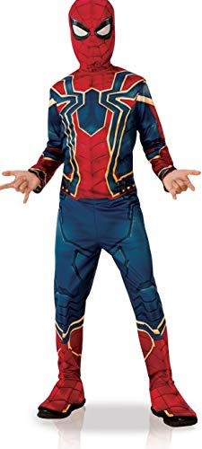 RUBIES Officiell AVENGERS - Klassisk barndräkt IRON SPIDER. Spindelmannen-dräkt i full storlek 3–4 år med jumpsuit, balaclava från Avengers Infinity War