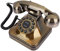 PUSOKEI Vintage Festnetztelefon, antikes Bronze-Telefon mit Nummernspeicherfunktion, Telefon mit großer Tastenwahl, Desktop-Anrufertelefon für das Home Office