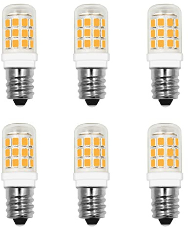 LFLAMPON E12 LED Small Light Blub,3W Equivalent 25-30W Incandescent, 3000K Warm White LED Candelabra Base Bulbs,120V 300LM Non-Dimmable for Chandelier,Dryer Lamp, 6 Pcs
