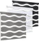 Rikmani Doppelrollo Fensterrollo Welle Klemmfixierung Duo-Rollo Zebrarollo Seitenzugrollo ohne Bohren, Sichtschutz Rollo für Fenster und Türen lichtdurchlässig und verdunkelnd 85x150 cm, schwarz