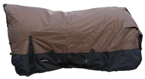 Brama-West Outdoordecke für Pferde Riders King mit High Neck - 600 D/100g - Wasserdicht - Braun - Gr. 135