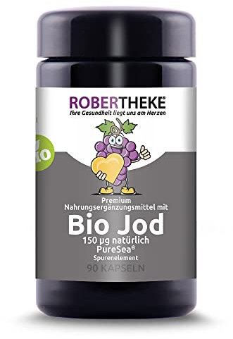ROBERTHEKE Lot de 90 capsules d'iode bio 150 mcg naturelles.