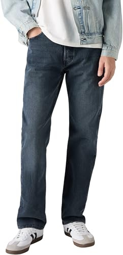 Levi's Uomo 501 Original Fit Jeans, Blue Black Stretch, 33W / 36L