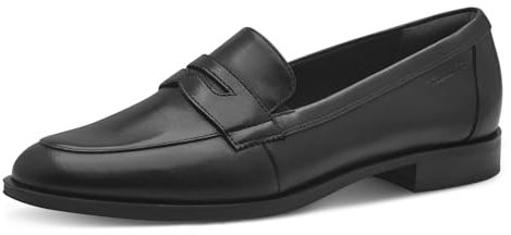 Tamaris Damen Slipper Leder schwarz 39