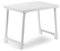 PALUPLUS Tavolo Rettangolare da Giardino in Plastica colore Bianco, Misura 81x56x63 cm, Salvaspazio Facile da Riporre, Tavolino da Campeggio, Terrazzo, per Esterno ed Interno -NIK106F