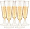 AMFUN 25 Copas de Champán,150ML/5oz Copas de Cava Reutilizables,Copa de champán de con Transparente,Vasos de Champagne para Cócteles, Vino, Postres - Flautas de Champán para Bodas, Fiestas