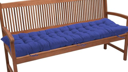 GGoty Cuscino spesso per panca da giardino, a 2/3 posti per esterni, 8 cm, in cotone, per esterni, interni, altalena, patio, casa (80 x 50 cm, blu)