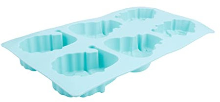 FONDOTIN 6griglie Stampo Per Torta Natale in Silicone Design Per Appendere Facile Da Pulire e Riutilizzare Accessorio Decorativo Natalizio