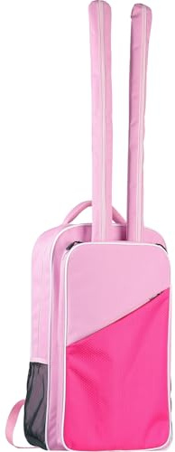 EIGEETO Fencing Storage Bag for Epee Saber and Foil Equipment - Portable Hema Sword Bag Backpack for Fencing Sword Suit and Mask (Pink)