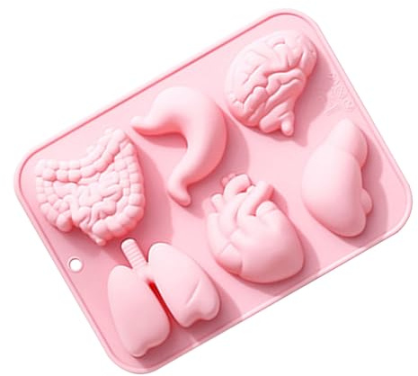 A Forma Di Organo: Di Organo Di Silicone, Intestino Dello Stomaco Cerebrale Del Cuore Come Polmonari | Simulazione Di Con 6 Cavità, Fondente, Torta Di