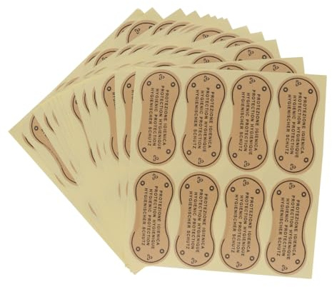 Orivin Lot de 100 étiquettes d'avertissement pour maillots de bain, sous-vêtements, culottes, maillots de bain, autocollants de protection hygiénique en PVC auto-adhésifs