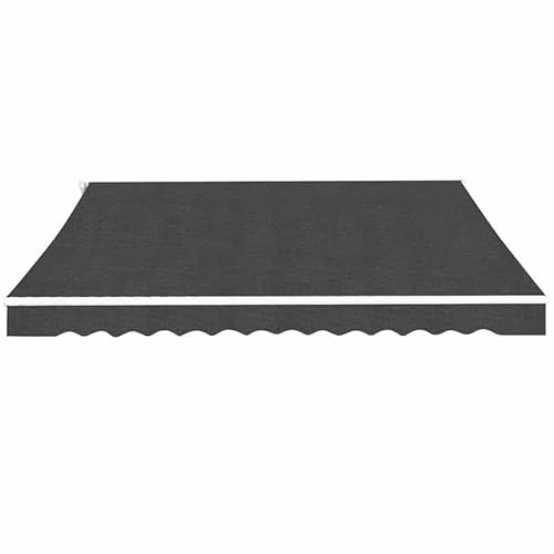 Store à bras articulé, 350 cm, anthracite, cadre en aluminium avec renfort en métal et tissu revêtu de polyuréthane, protection solaire parfaite pour terrasse, balcon ou jardin