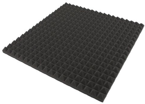 Pura acustica – 5 m² = 20 pezzi ca. 50 cm x 50 cm x 3 cm – Schiuma acustica, piramidi, isolamento acustico.