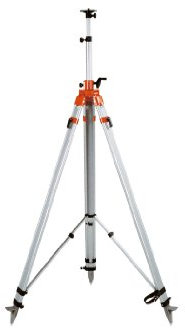 NEDO® schweres Kurbelstativ – 1,77 m bis 4,00 m – Doppelteleskop-Stativ für Rotationslaser & Laserscanner