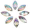 500 Stück Acryl Kristalle, Glitzersteine zum Basteln, Strasssteine zum Aufnähen, Auge Form Glänzend Oval Phantasie Sewing Perlen 7 × 15 mm für Schmuck Hochzeit Kleid Telefon