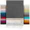 BEAUTEX Spannbetttuch Bettlaken aus Baumwolle, Premium Jersey Stoff 160g/m², Größe und Farbe wählbar (Standard - 100x200x30 cm, Dunkelgrau)