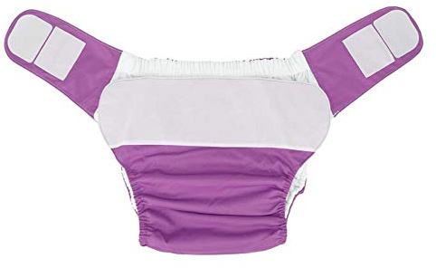 Pañales de Tela para Adultos, Pañales de Natación para Adultos Impermeables Lavables Reutilizables para Adultos Mayores Pañales de Tela Pañales de Bolsillo Pañales para Adultos(Pañal morado)