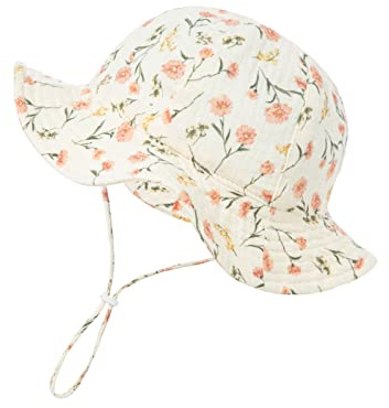 Nishine Chapeau de soleil pour bébé - Protection solaire - Chapeau de pêcheur pour enfant, 3-12 Months