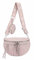 ITALYSHOP24 Damen Tasche Umhängetasche Brusttasche Muster Gürtel Bauchtasche Crossbody Gürteltasche Hüfttasche Crossover Bodybag Schultertasche Handytasche Leder Optik Rosa