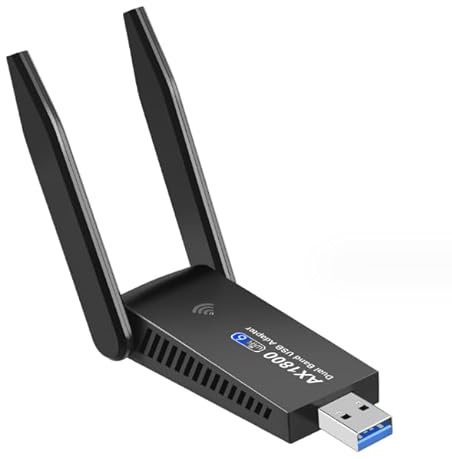 WiFi6 AX1800 Adattatore WiFi USB 3.0 1800Mbps Scheda di Rete Senza Fili Dongle Doppie Bande Doppie Antenne per PC Portatile