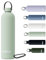 Exllena 1L Stainless Steel Double Wall Vacuum Insulated Water Bottle Keeps Drinks Cold 24 Hrs/Hot 12 Hrs, BPA & BPS Free, 100% Leakproof, Carabiner Clip, Lichen Green
