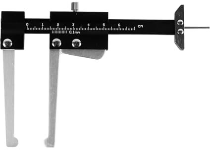 Laroal 0-60mm Brake Disc Tire Depth Measuring Caliper 0.1mm Accuracy Portable Fractional Caliper Measuring Tool High Accuracy Gauge for Brake Disc and Tire Tread