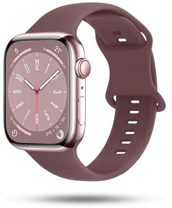 ONEFLOW Mjukt band kompatibelt med Apple Watch armband sport utomhus, sportarmband för kvinnor och män, iWatch armband silikon mjukt, ersättningsarmband flexibelt silikonarmband, Apple Watch 10 (46mm