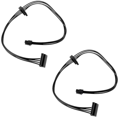 VGOL Lot de 2 mini câbles d'alimentation pour disque dur SATA 4 broches vers 2 broches Longueur 45 cm Compatible avec Lenovo M410 M610 M415