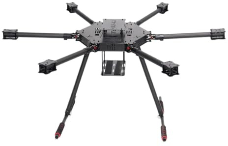 Angeltoy F960 Vollcarbon ZD960 Hexa-Rotor-Rahmen Faltbarer Arm Hexacopter-Rahmen-Kit mit Fahrwerk, kompatibel for FPV PIXHAWK-Flug