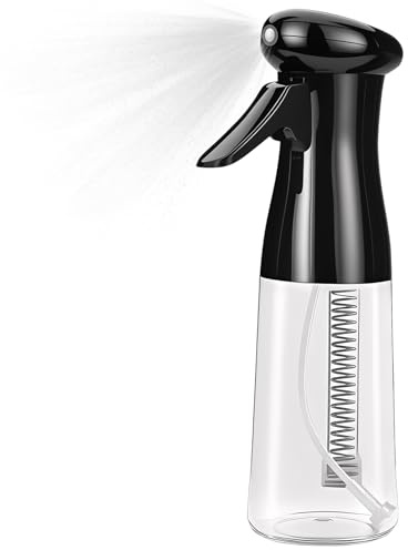 Botella pulverizadora de agua continua, para el pelo y el agua para peinado, limpieza, a prueba de fugas con fina pulverización, botella recargable para cabello, plantas, hogar y viajes