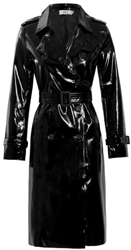 SS7 Femme Maxi Trench Coat en Vinyle
