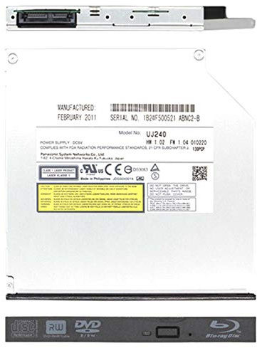 Panasonic UJ240 6x Blu-ray Burner BD-RE/8x DVD±RW DL SATA Drive (Black)