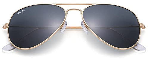 Pro Acme Pilot Sunglasses Women Men 100% Real Glass UV400 Lens Classic Pilot Sunglasses