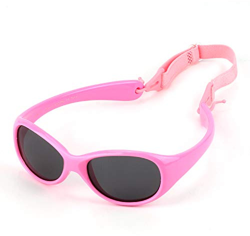 Hifot Gafas de sol para bebés niño Niña, protección UV polarizadas niños Gafas de sol templos No plegable - De 6 meses a 2 años