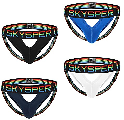 SKYSPER Men's Jockstraps Breathable Jock Straps Male Underwear, Athletic Supporters for Men