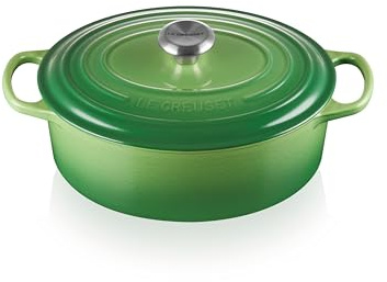 Le Creuset Cocotte en Fonte Émaillée Signature avec Couvercle, 29 cm, Ovale, 4,7 L, 4,675 kg, Bamboo, 21178294082430