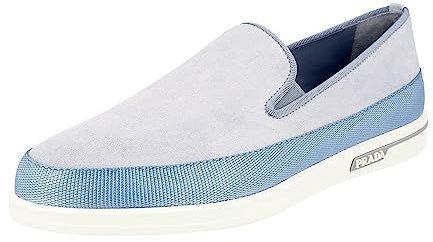 Prada Herren Blau Leder Sneaker 4D3434 054 F0237 44 EU/UK 10