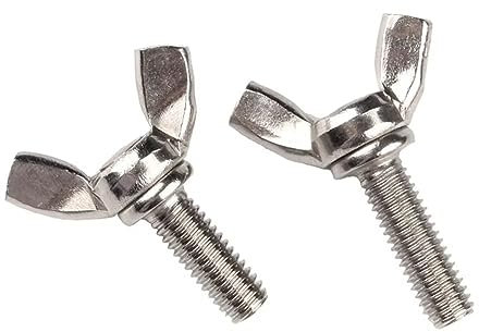 SYDARSYN Tornillos de Mariposa de Acero Inoxidable 304 Tornillos de Pulgar M4x25mm (5 Piezas)