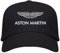Schwarze Kappe mit Aston Martin-Logo für Herren, 5 Paneele, 100 Baumwolle, 340 g/m², Schwarz , One size
