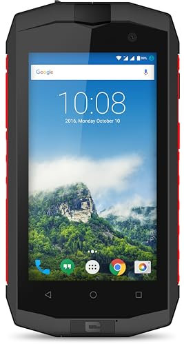 CROSSCALL Trekker-M1 Core - Smartphone Reconditionné Grade A - Débloqué 4G (Écran : 4.5 Pouces - 16 Go - Dual Micro-SIM - Android) Noir/Rouge