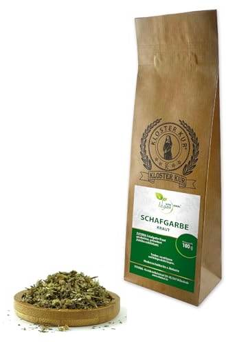 VITA IDEAL Vegan® SCHAFGARBEN Kraut 100g geschnitten & getrocknet - Achillea - Schafgarbenkraut - SCHAFGARBENKRAUT Kräuter Tee & Aufguss, ohne Zusatzstoffe.