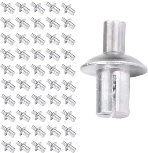 Drive Rivets, 50 Pcs Aluminum Blind Rivet Half Round Head Core Rivets Pop Rivets Hammer Drive Rivets Dome Head Pop Rivet Knock Type Expansion Rivets for Home Electronic Precision