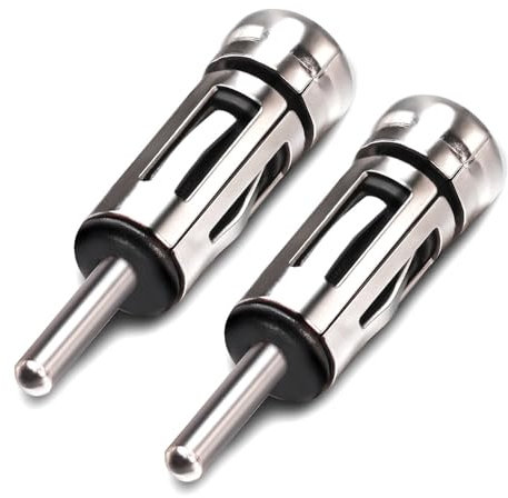 TUOLNK Car Aerial Adapter - ISO to DIN Plug Connector for Vehicle Audio Radio - 2Pcs