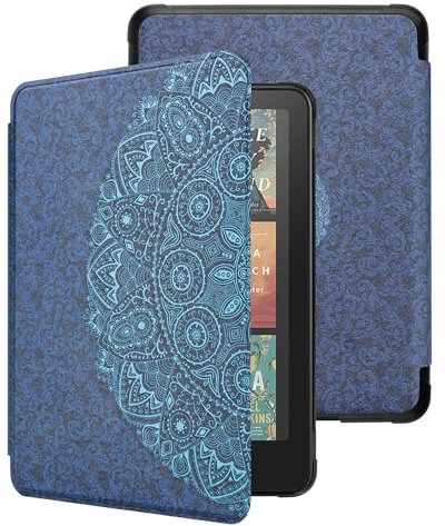 WALNEW Hülle für 7 Kindle Paperwhite (12. Generation) - 2024 und Kindle Colorsoft Signature Edition (1. Generation), Dünne PU-Schutzhülle mit Auto Sleep/Wake Funktion