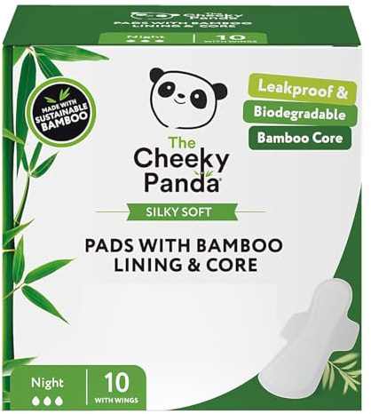 The Cheeky Panda 10 Pads with Bamboo Lining & Core Night