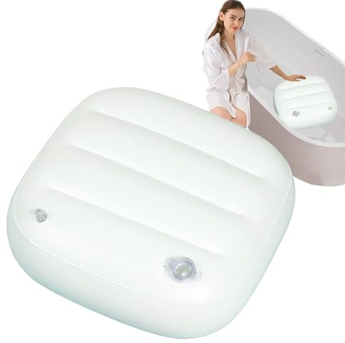 Asiento inflable portátil para bañera de hidromasaje, almohada de baño inflable, cojín elevador para bañera, cómodo cojín de asiento de baño para relajación, asiento de bañera de hidromasaje para
